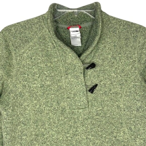 The North Face Shawl Collar 2-Button Fleece Lined Sweater  - Olive/Gray  - L - Picture 3 of 12